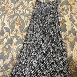 Black and White Maxi Skirt